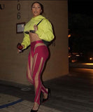 Peek-A-Boo Stripped Leggings