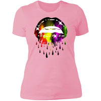 Dripping Lips Ladies  Slim Fit T-Shirt