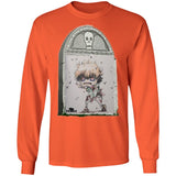 Zombie Boy Tombstone Art by Nick C. Long Sleeve Tee