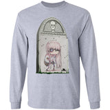 Zombie Girl Tombstone Art by Nick C. Long Sleeve Tee