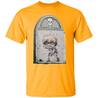 Zombie Boy Tombstone 2 Art by Nick C. T-Shirt