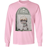 Zombie Boy Tombstone Art by Nick C. Long Sleeve Tee