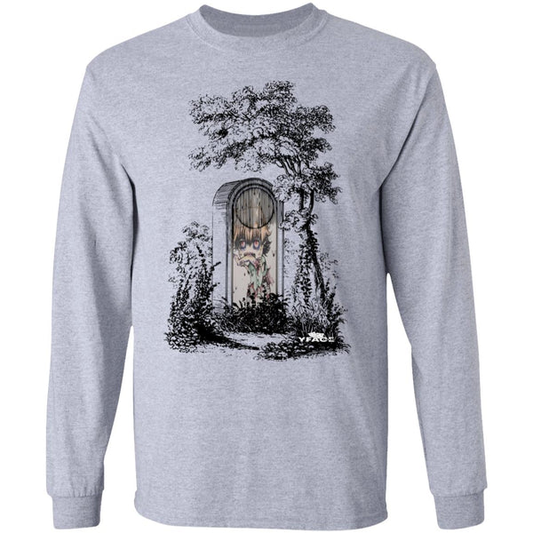 Zombie Boy Gravesite Art by Nick C. Long Sleeve Tee