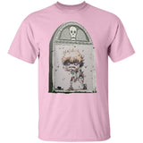 Zombie Boy Tombstone Art by Nick C. T-Shirt