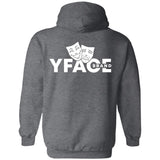 Pullover Hoodie White Logo Front & Back