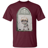 Zombie Boy Tombstone Art by Nick C. T-Shirt