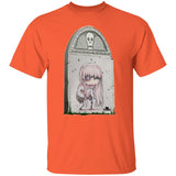 Zombie Girl Tombstone Art by Nick C. T-Shirt