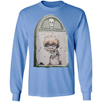 Zombie Boy Tombstone Art by Nick C. Long Sleeve Tee