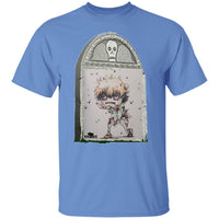 Zombie Boy Tombstone Art by Nick C. T-Shirt