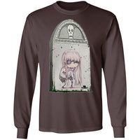 Zombie Girl Tombstone Art by Nick C. Long Sleeve Tee