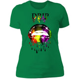 Dripping Lips Ladies  Slim Fit T-Shirt