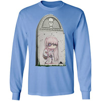 Zombie Girl Tombstone Art by Nick C. Long Sleeve Tee