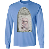 Zombie Girl Tombstone Art by Nick C. Long Sleeve Tee