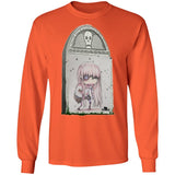 Zombie Girl Tombstone Art by Nick C. Long Sleeve Tee