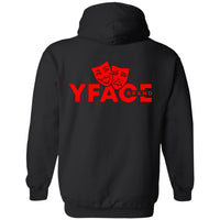 Pullover Hoodie Logo Red Front and Back 2