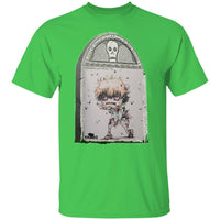 Zombie Boy Tombstone Art by Nick C. T-Shirt