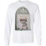 Zombie Boy Tombstone Art by Nick C. Long Sleeve Tee