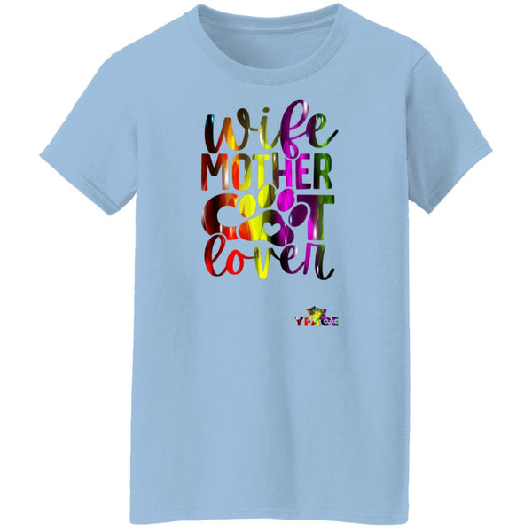 Wife Mother Cat Lovers Ladies T-Shirt