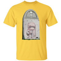 Zombie Girl Tombstone Art by Nick C. T-Shirt