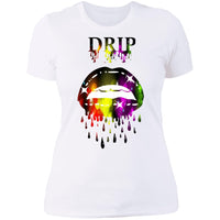 Dripping Lips Ladies  Slim Fit T-Shirt