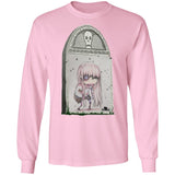 Zombie Girl Tombstone Art by Nick C. Long Sleeve Tee