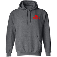 Pullover Hoodie Logo Red Front and Back 2