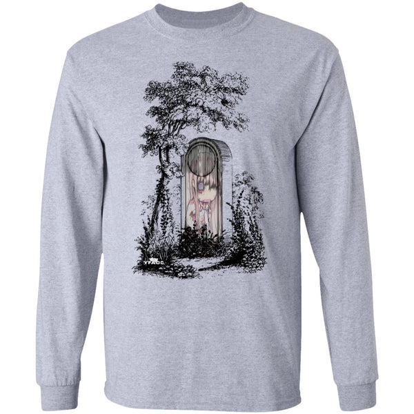 Zombie Girl Gravesite Art by Nick C. Long Sleeve Tee