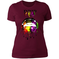 Dripping Lips Ladies  Slim Fit T-Shirt