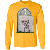 Zombie Boy Tombstone Art by Nick C. Long Sleeve Tee