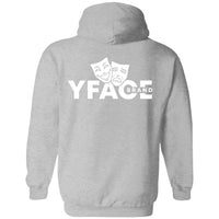 Pullover Hoodie White Logo Front & Back