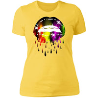 Dripping Lips Ladies  Slim Fit T-Shirt