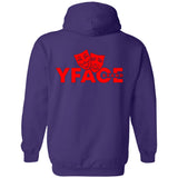 Pullover Hoodie Logo Red Front and Back 2