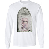 Zombie Girl Tombstone Art by Nick C. Long Sleeve Tee