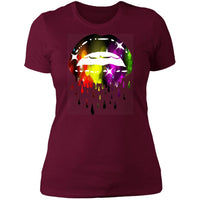 Dripping Lips Ladies  Slim Fit T-Shirt