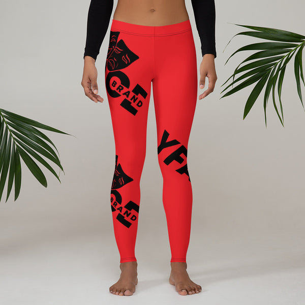 Natty Boh Logo Red Sides (Black) / Yoga Leggings